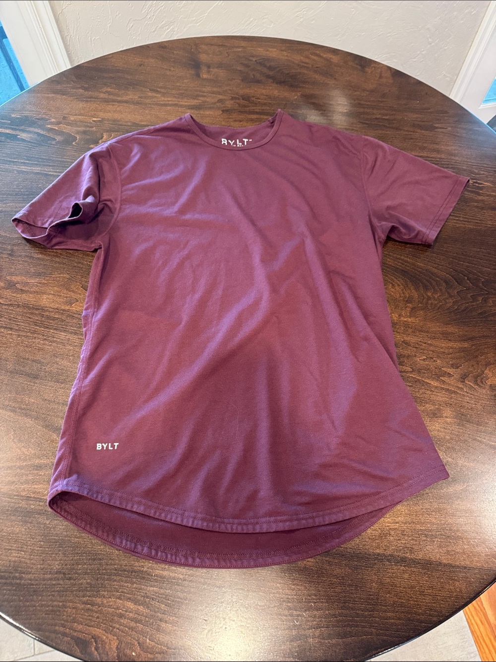 BYLT Basics Short Sleeve Crew Tee in Burgundy
